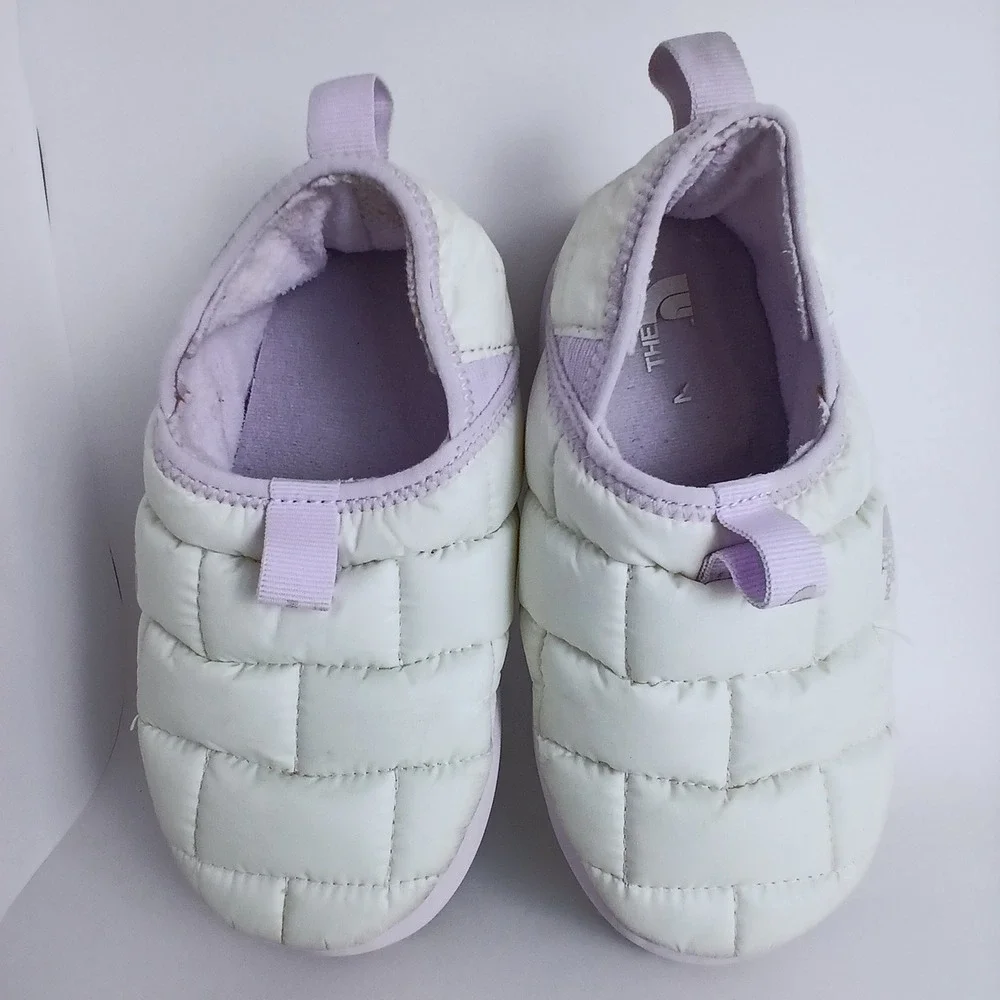 The North Face Thermoball Traction Mule II Kids 1 White Lavender Cabin Outdoor
